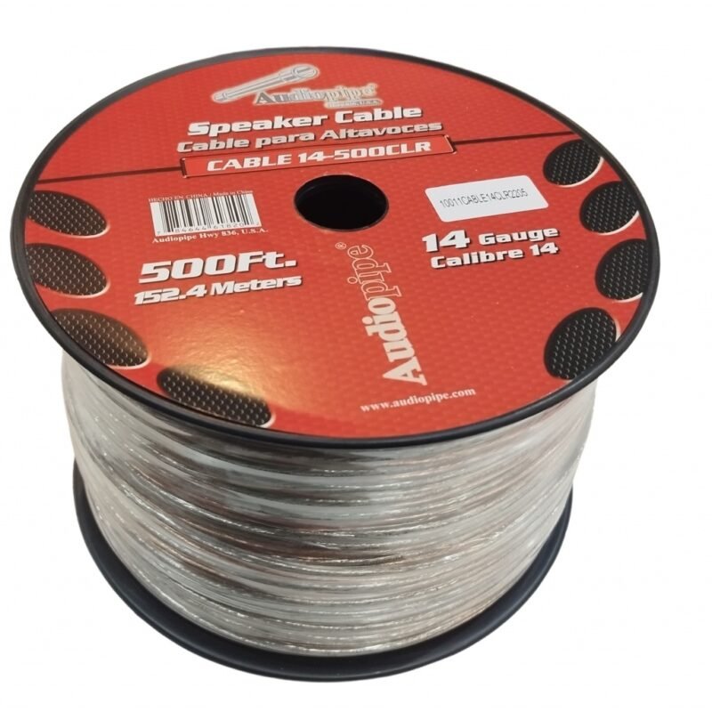 Rollo AUDIOPIPE Cable polarizado 152 Metros transparente 1.6 mm