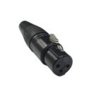 Conector XLR hembra metálico negro Revolution