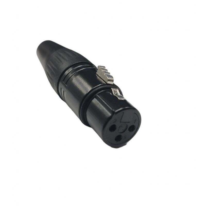 Conector XLR hembra metálico negro Revolution