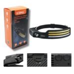 Linterna LELONG Impermeable de Cabeza con Triple LED Recargable y Sensor de Activación con Movimiento