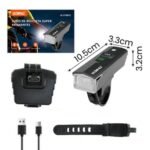 Farol LELONG delantero para bicicleta recargable con sensor e indicador de carga