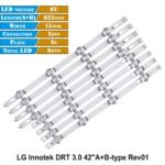 Backlight Set 8 Piezas Tira de LED para TV LG42 THEONE