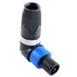 Conector VOYZ Speakon macho en ángulo codo, 4 polos, en forma de L