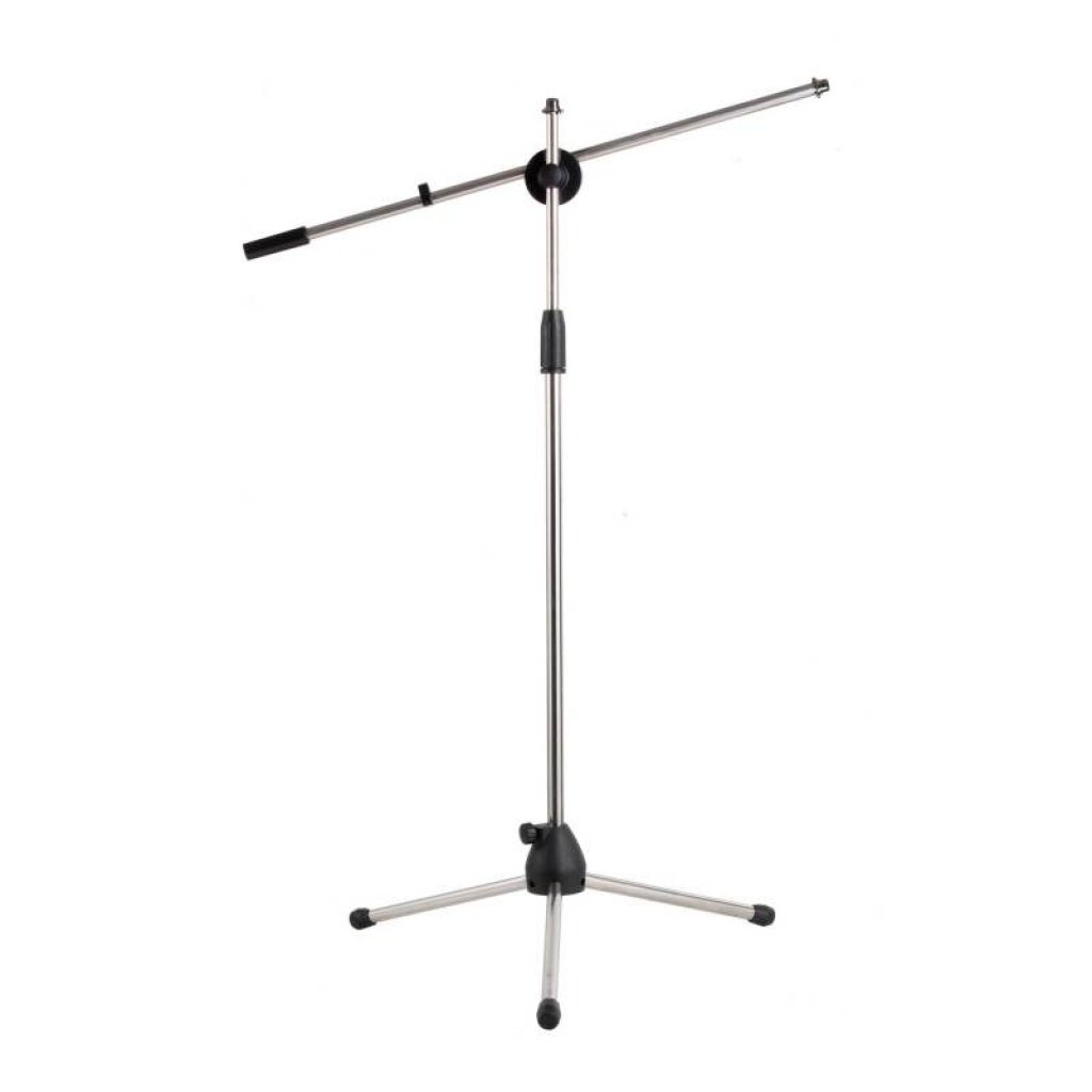 productos34_711926.jpg Jirafa VOYZ Cromada para 2 Micrófono 3 Patas con soporte superior - Imagen 1