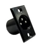 Conector XLR Macho de Chasis - Negro