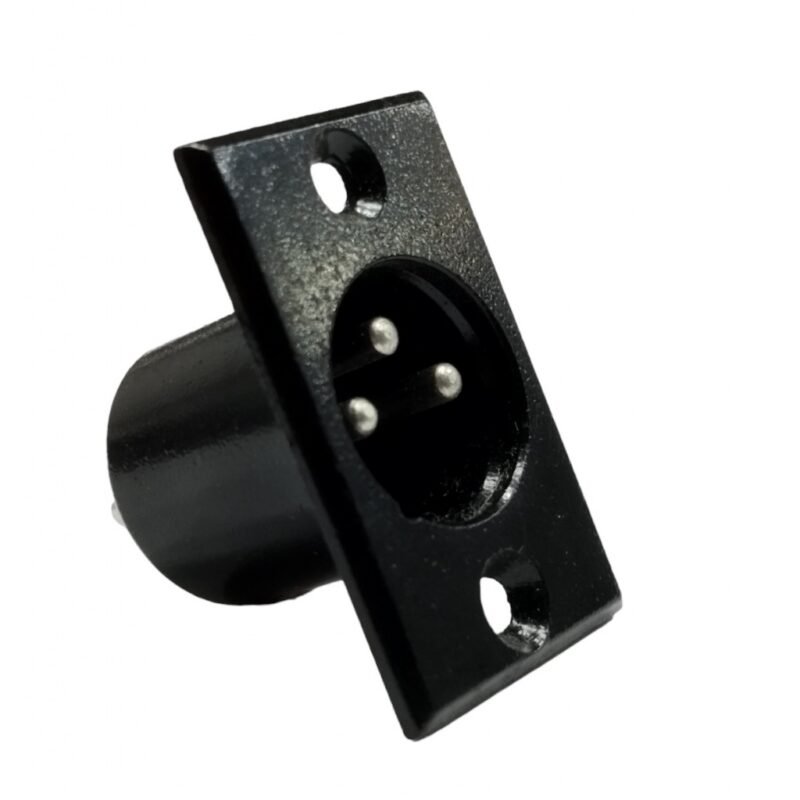 Conector XLR Macho de Chasis - Negro