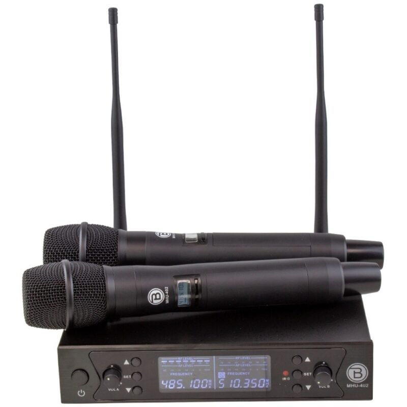 Juego BLASTKING de 2 Microfonos Inalámbricos de Mano Uhf