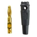 Plug MIYAKO USA Banana Goma Negro con Tornillo - Imagen 3