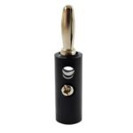 Plug MIYAKO USA Banana Plástico Negro con Tornillo