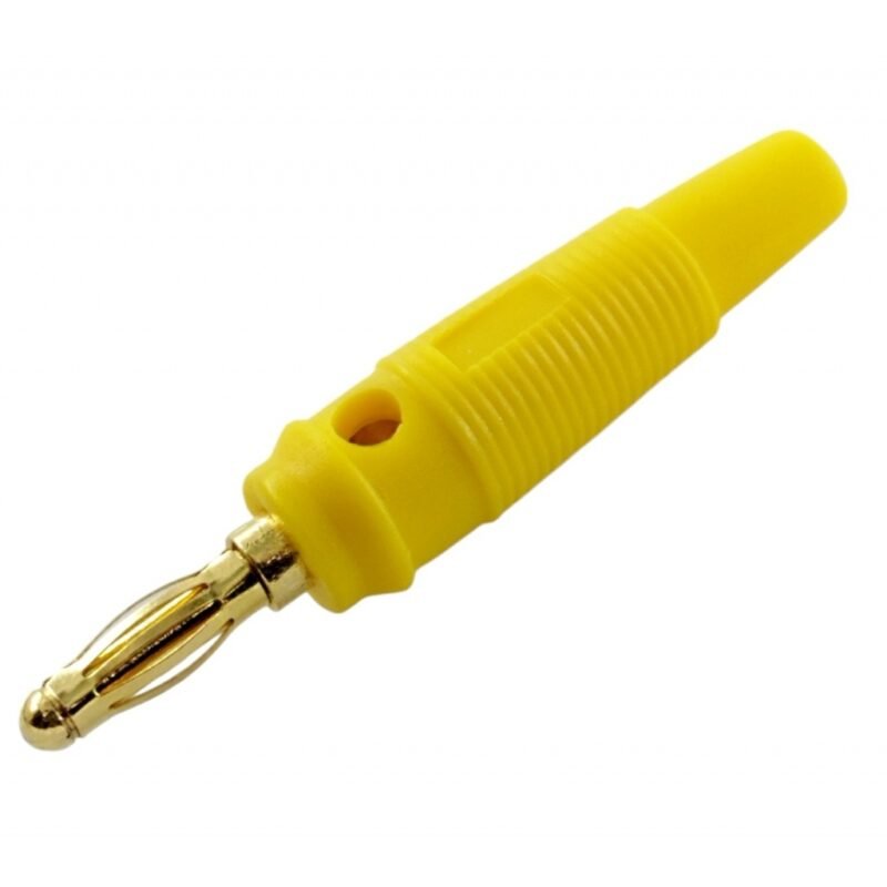 Plug MIYAKO USA Banana de Goma Amarillo con Tornillo