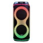 Parlante Portátil NDR 2x8" 40W a Batería con Luces RGB, Bluetooth TWS y Micrófono Inalámbrico