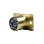 Conector XLR macho de chasis - Dorado - Imagen 3