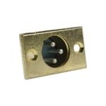 Conector XLR macho de chasis - Dorado - Imagen 4