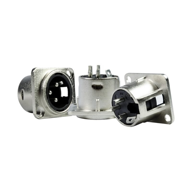Plug XLR macho de chasis (blister x2)