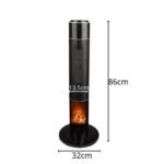 Calefactor Vertical 2000W - Negro - Imagen 4