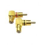 RCA THEONE Macho a RCA Hembra Deluxe angulo 90° el par