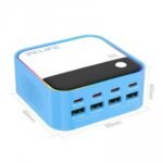 Cargador Digital RELIFE de 8 Puertos Gan - 120W - Azul - Imagen 3