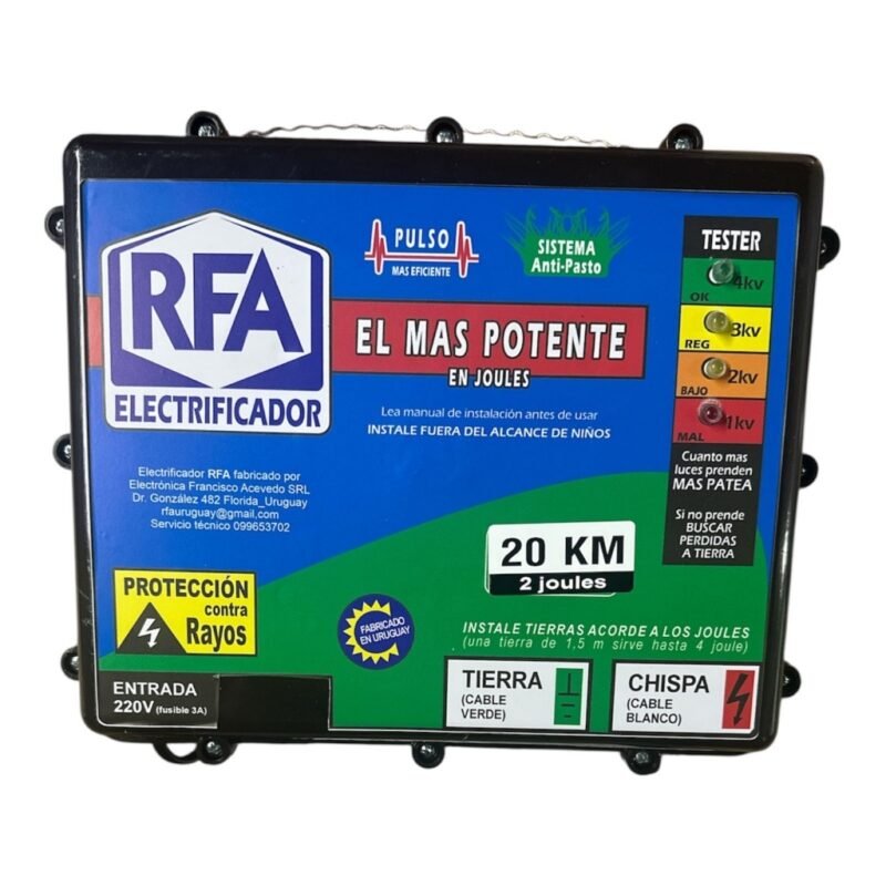 Cerca Eléctrica 220V- 20 Km RFA