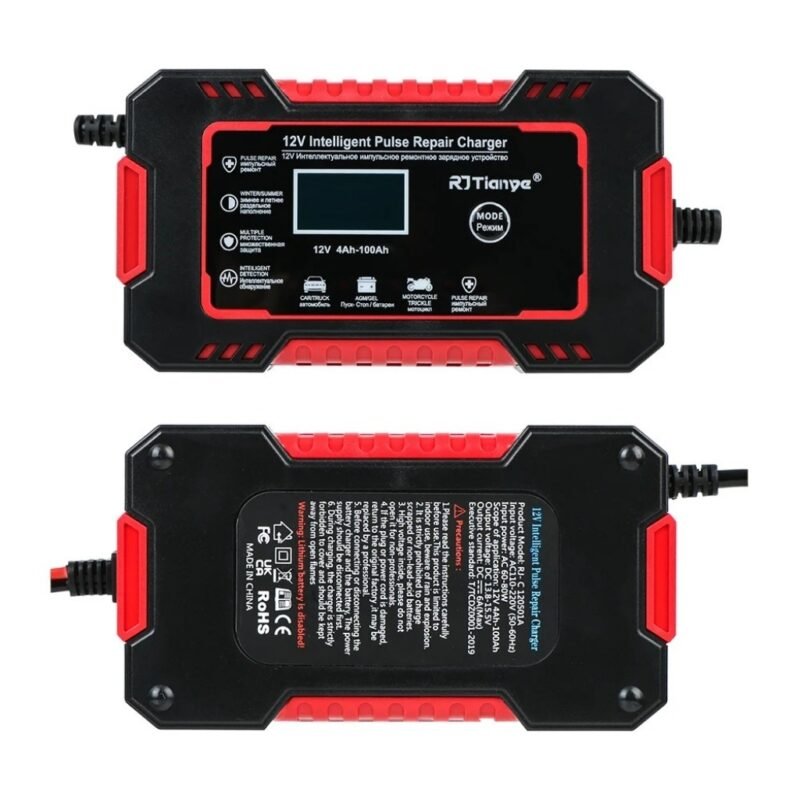Cargador de Baterías de 12V para Vehiculos autos - 6Ah con pulso reparador gel
