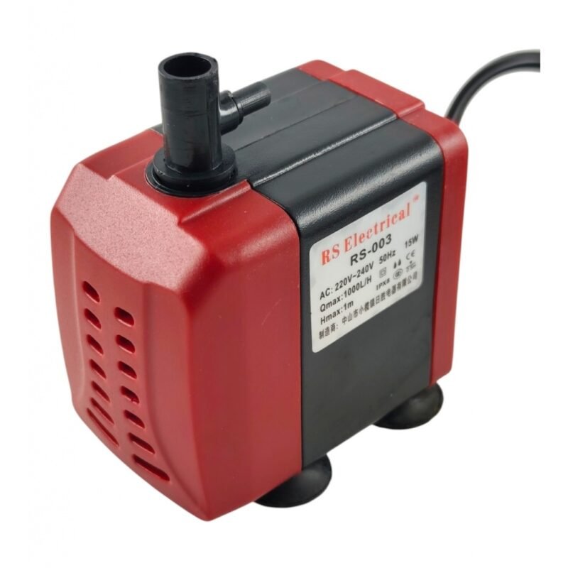 Bomba de Agua 15W. 1 Metro 1000L/h 13.mm GENERICO