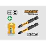 Set INGCO X2 Puntas Impacto PH1 50MM Imantadas - Imagen 2