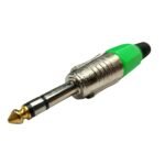 Plug BK 1/4 ((6.5 mm)) Stereo Metálico negro o verde - Imagen 2
