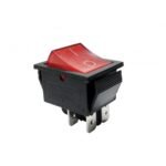 Llave Unipolar On Off . 4 Pin - Rojo