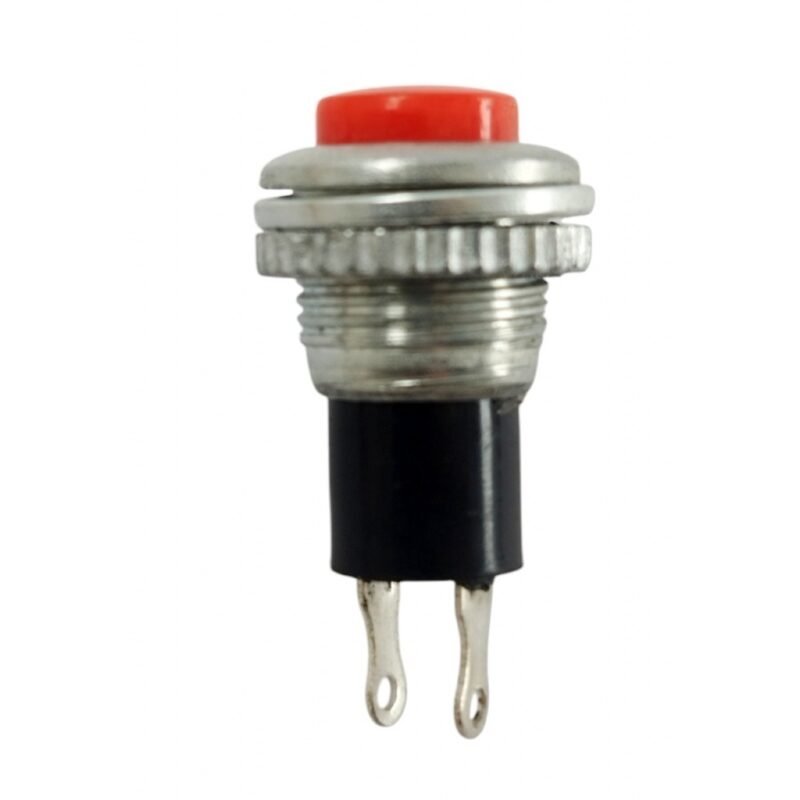 Pulsador redondo rojo NA - 3A/125VAC