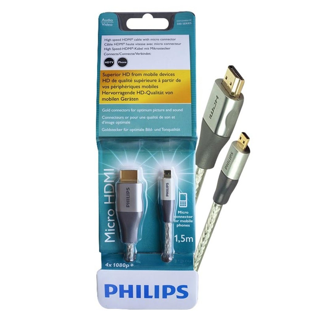 productos34_716577.jpg Cable PHILIPS HDMI alta velocidad a Micro HDMI - Imagen 1