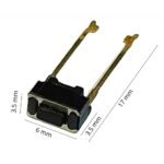 Pulsador Tact Switch Rectangular para Frente de Autorradio